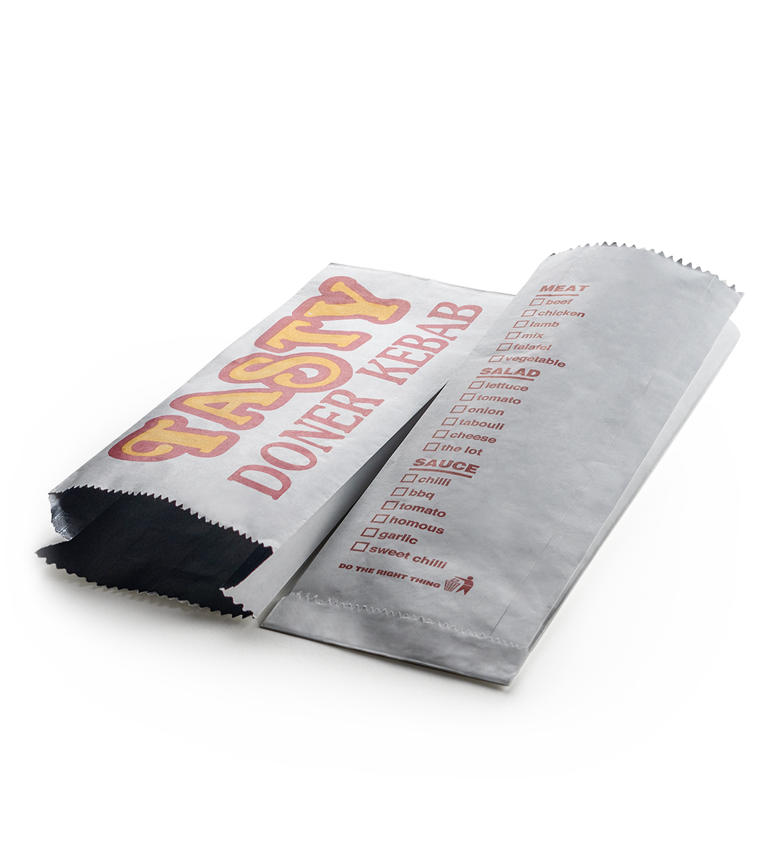 Kebab Bags Foil Lined - Printed Both Sides (Sleeve of 500)